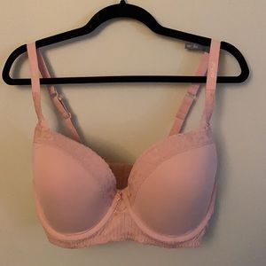 Aerie NEW with tags pink “Bridget” bra with lace trim, 38DD
